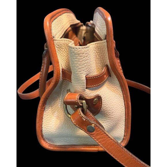 Vtg Dooney & Bourke Pebble Leather Double Handle Handbag Shoulder Bag Satchel Bo - Picture 6 of 12